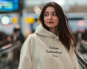 Custom embroidered sweater Christmas Xmas gift embroidered gift crewneck Sweatshirt Fleece Customized Personalized Company Hoodie