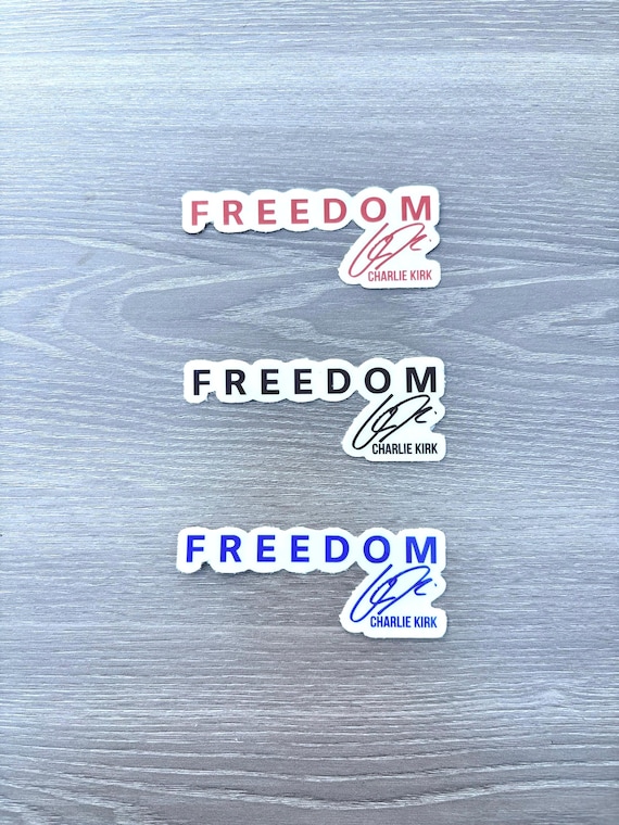 FREEDOM CHARLIE KIRK Support Vinyl Decal Window Sticker Truck Car