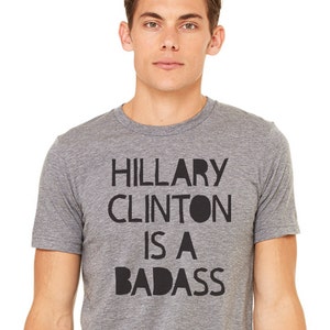 Katy Perry Hillary Clinton is a Badass shirt Hillary Clinton shirt Hillary Rodham Clinton tshirts Not Trump Though RUN HRC image 5