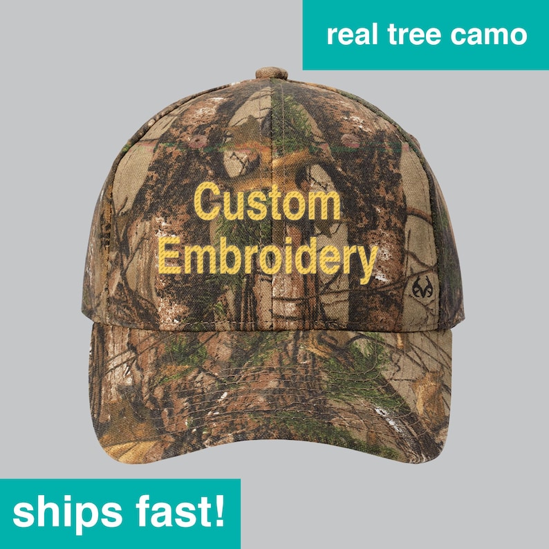 Custom Embroidered Camo Hat Personalized Camouflage Hunting Cap Custom ...