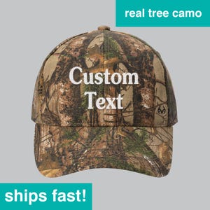 Gorra de camuflaje bordada personalizada Gorra de caza de camuflaje personalizada Gorra de camuflaje con texto de fuente personalizado Bordado de texto propio