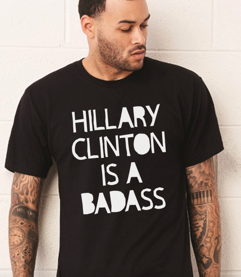 Katy Perry Hillary Clinton is a Badass shirt Hillary Clinton shirt Hillary Rodham Clinton tshirts Not Trump Though RUN HRC image 3