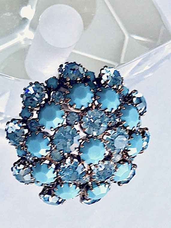 Dome Brooch in Blue From Austria - image 2