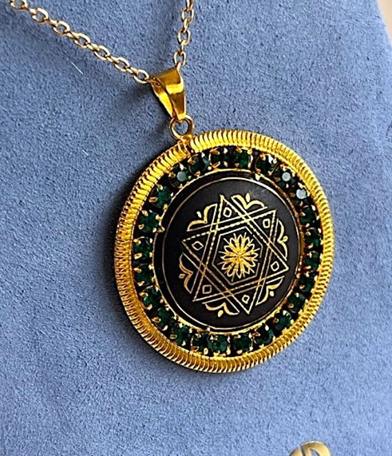 Star of David Pendant Rendered in Toledo Art - image 3