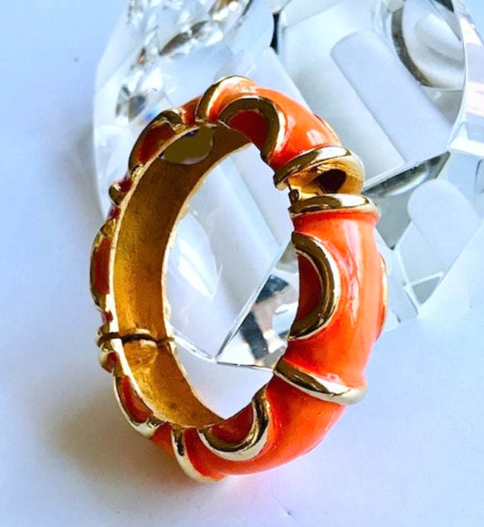 Enameled KJL Bracelet. Signed Etsy