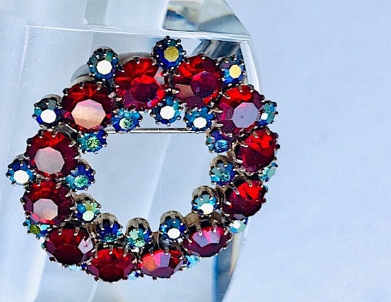 KRAMER Brooch With Unique Color Combination of Au… - image 6