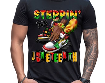 Steppin Juneteenth, camiseta de Juneteenth History, camiseta de Juneteenth, afroamericana, camiseta de Juneteenth, camiseta Freedom, camiseta de historia negra.