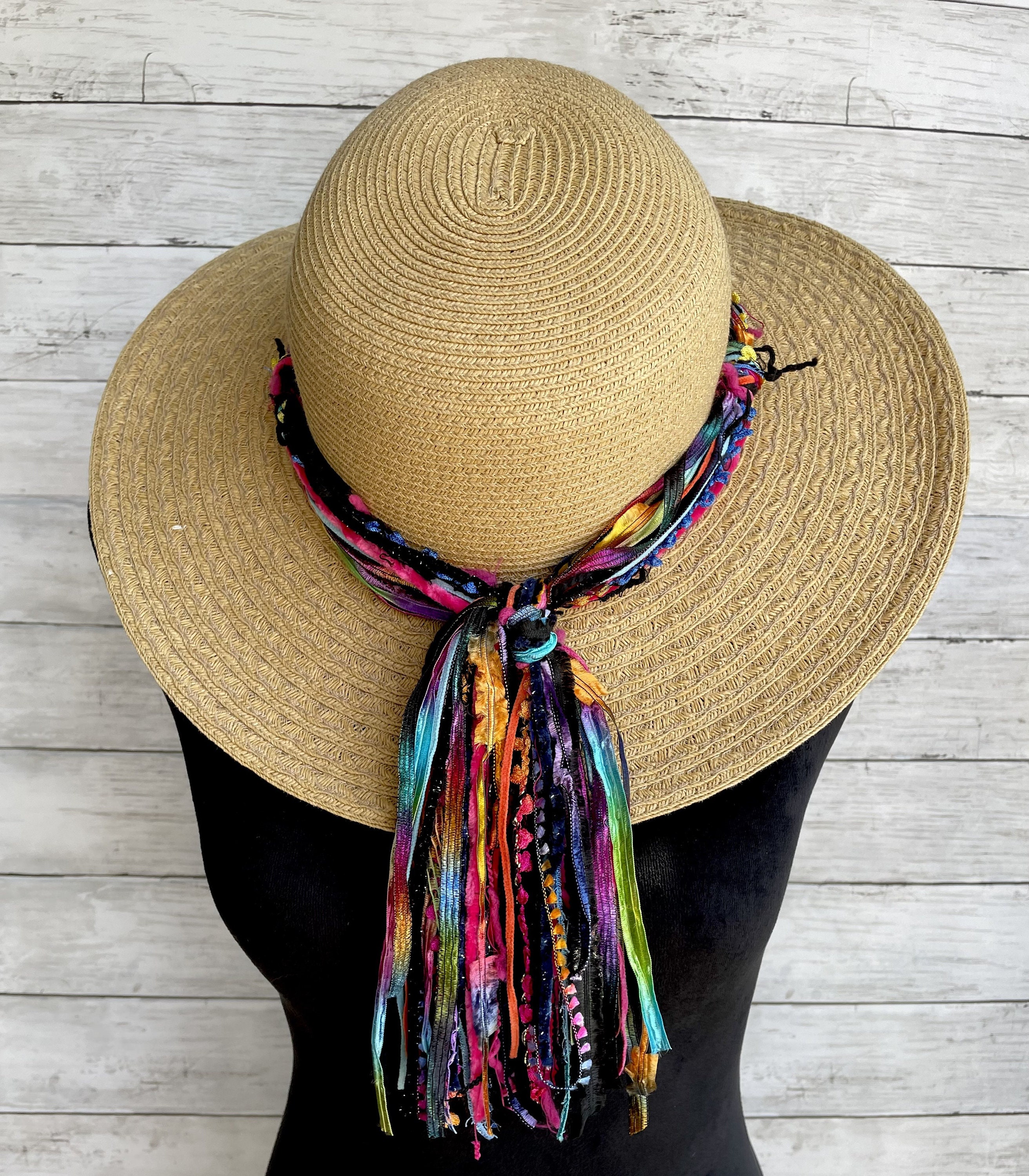 Hat Band in Vibrant Pink. Blue, Green, Purple, Yellow, Red and Black - Etsy