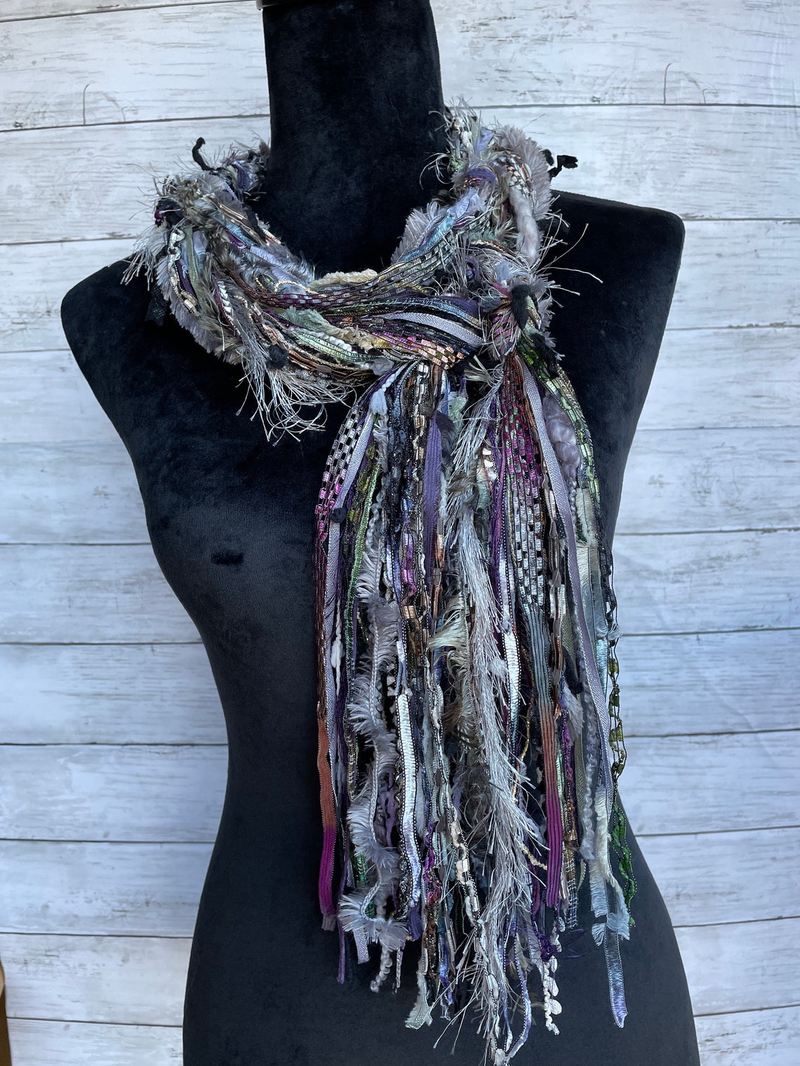 Unique fun versatile lightweight fashion scarf in shades of Etsy