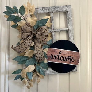 Handcrafted Spring Wreath, Nature Inspired Floral Door Wreath, Home Decor Accent, Faux Flower Front Door Decoration, House Warming Gift
