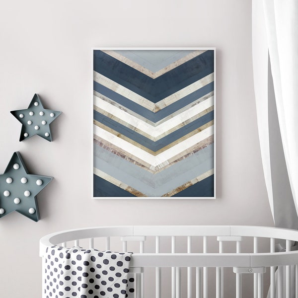 Scandinavian Modern Art Print, Baby Boy Nursery Decor, Boho Nursery Decor, Arrow Wall Art, Geometric Print, Boys Bedroom Decor, Gallery Wall