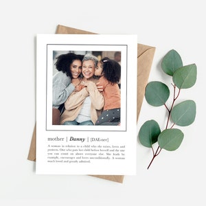 Personalized Mothers Day Cards, Custom Mothers Day Gift Mom Gifts From Daughter, Mom Birthday Gift Mom Gifts From Son, Mom Photo Gift Idea