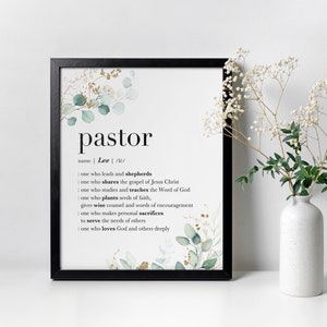Regalo de pastor personalizado, idea de regalo de pastor, arte de pared de cita de pastor personalizado, gracias pastor, aprecio del pastor, regalo de pastor de jóvenes imprimible