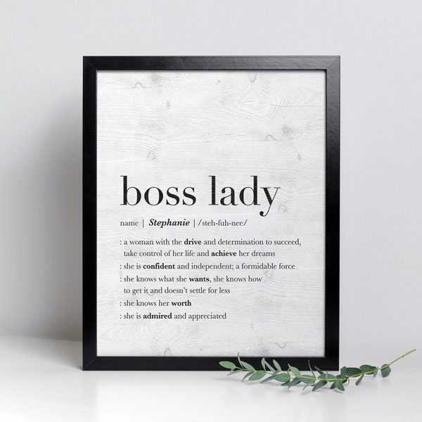 Boss Lady Framed Gifts, Boss Lady Gift, Lady Boss Personalized Gift, Gift for Girl Boss, Custom Leader Gifts, Nurse Gift for Boss, Boss Babe