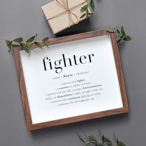 Benutzerdefinierte Namensschild, Krebs Überlebend Geschenk für Freund, Inspirational Krebs Zitat Wandkunst, DRUCKBAR Beat Cancer Zeichen, Geschenk Freundin, Kämpferin