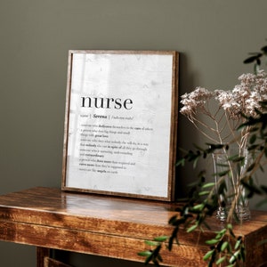Personalized Gift for Nurse, Nurse Sign, Nurse Appreciation Gift, Thank You Nurse, Nurse Retirement Leaving Gift, Nurse Custom DIGITAL PRINT
