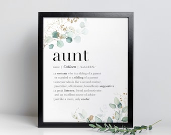 Personalized Aunt Gift, PRINTABLE Gifts for Aunt, Aunt Birthday Gift, Aunt Gifts from Niece, Aunt Christmas Gift from Nephew, Mexican Tia