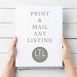 Printing Services  Add-On, Physical Print, Print and Mail,  Print and Ship, I will print the design and send it via USPS to your front door