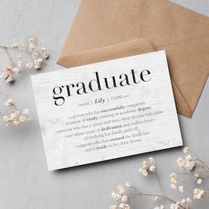 Tarjeta de graduación personalizada, tarjeta de posgrado DIGITAL, regalos de graduación imprimibles para ella, regalos de graduación universitaria de la clase 2024 para él doctorado