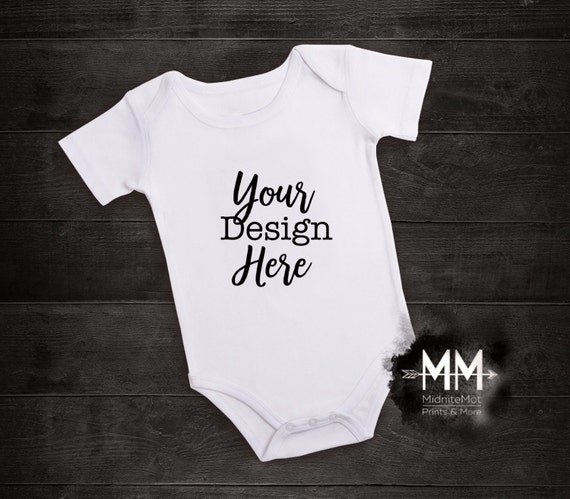 Baby Bodysuit Mockup Apparel Display White Bodysuit Flat Lay Baby Bodysuit Mockup Apparel Display White Bodysuit Flat Lay