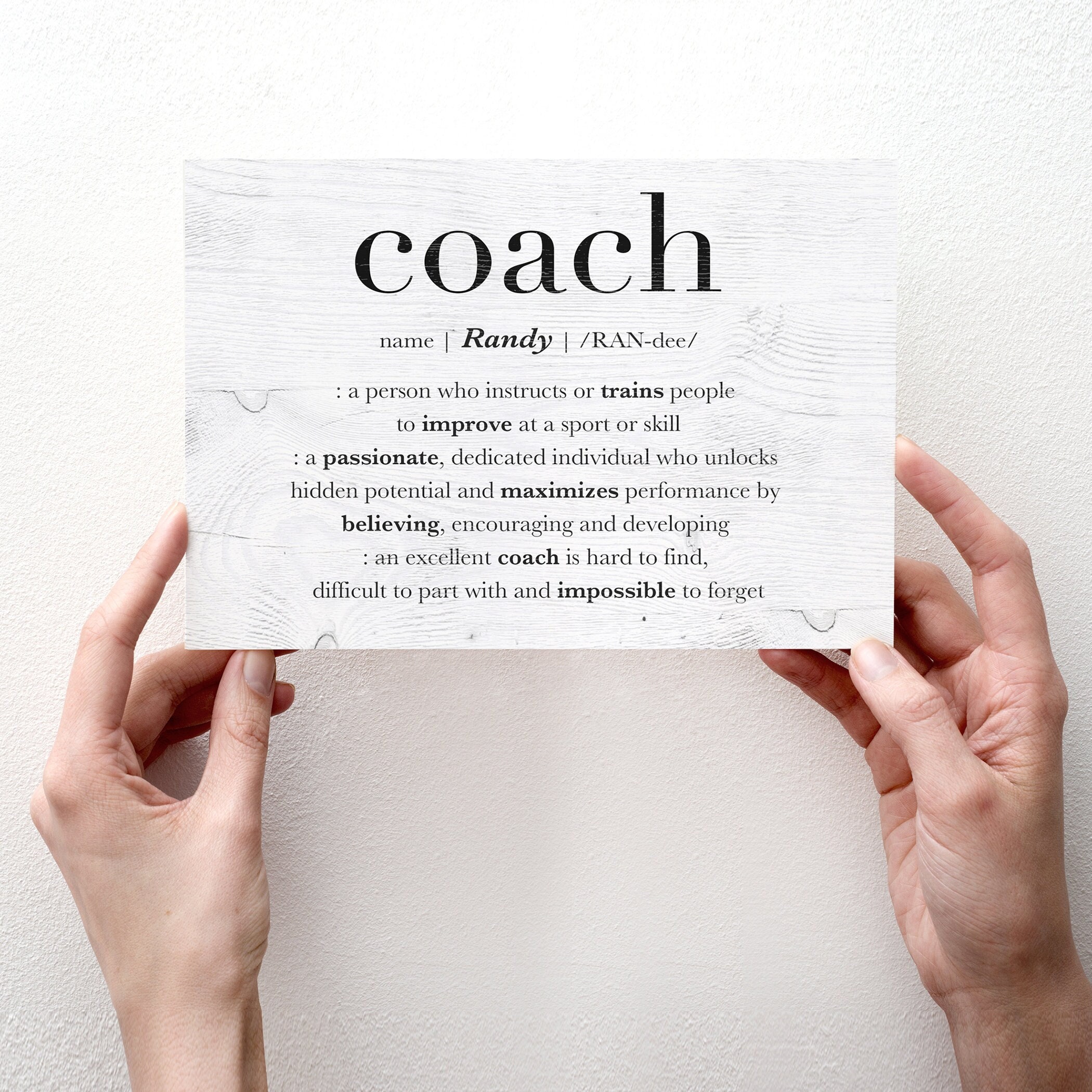 Personalized Basketball Coach Card Custom Mentor Thank You Etsy