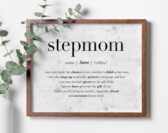 FRAMED Mothers Day Gifts for Step Mom Gift, Stepmom Christmas Gift