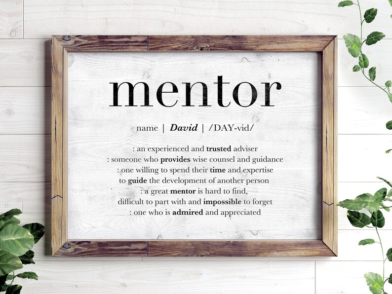 Personalized Gift for Mentor Thank You Mentor Print Sign Etsy