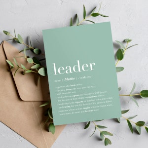 Cadeau personnalisé pour patron, carte de remerciement imprimable pour patron, cadeaux de leadership, cadeau de leader pour mentor, cadeaux de retraite pour hommes, impression numérique