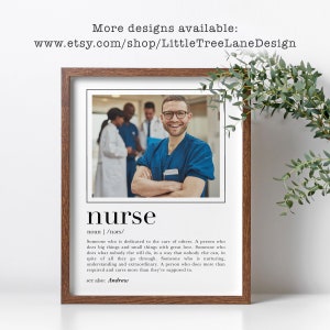 Personalized Gifts for Nurse, FRAMED Nurse Sign, Nurse Appreciation Gifts, Thank You Nurse, Nurse Retirement Leaving Gift, Nurse Definition image 8