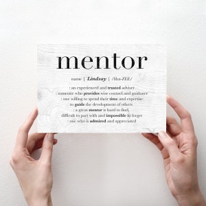 Personalized Mentor Card, Gift for Boss, Custom Mentor Thank You Card, Custom Mentor Gift for Women, Mentor Appreciation, Retirement Card image 3