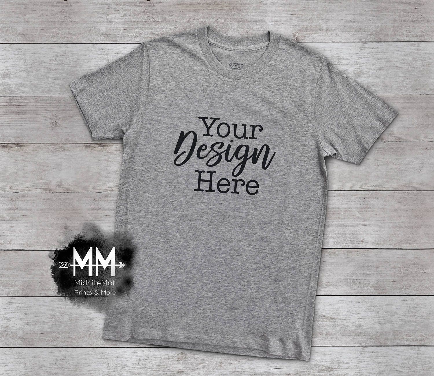 Download T-Shirt Mockup Short Sleeve Gray Shirt Display Apparel | Etsy