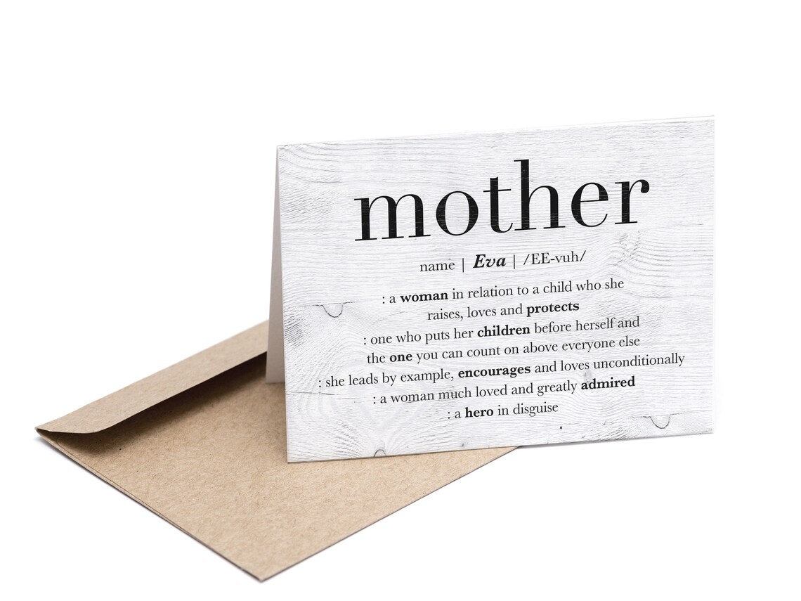 Custom Mothers Day Card Personalized Mom Greeting Card Gift - Etsy