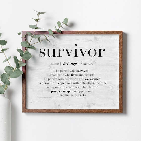 Survivor Gift / breast Cancer Survivor Gift / Inspirational gift / cancer  survivor / Survivor Quote / Cancer Custom gift