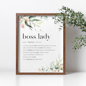 Regalos enmarcados de Boss Lady, regalo personalizado para Boss Lady, regalos de jefe para mujeres, regalos de liderazgo, día de agradecimiento al jefe, regalos de agradecimiento de la jefa