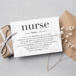 Nurse Card, Personalized Gift for Nurse, Nurse Appreciation Gift, Thank You Nurse, Nurse Retirement Leaving Gift, Nurse Custom GREETING CARD image 3