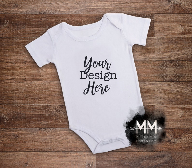 Download White Bodysuit Display Add Your Design Digital Download Apparel Flat Lay Short Sleeve White Bodysuit Baby Bodysuit Mockup Stock Photo Girls Clothing Clothing Ugaurbanag Com