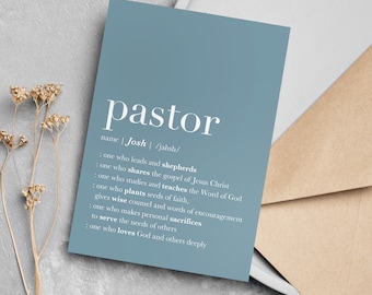 Pastor Appreciation Card, Custom Pastor Appreciation Gift, Thank You Pastor Gift Idea, Pastor Retirement Youth Pastor Gift Church Leadership