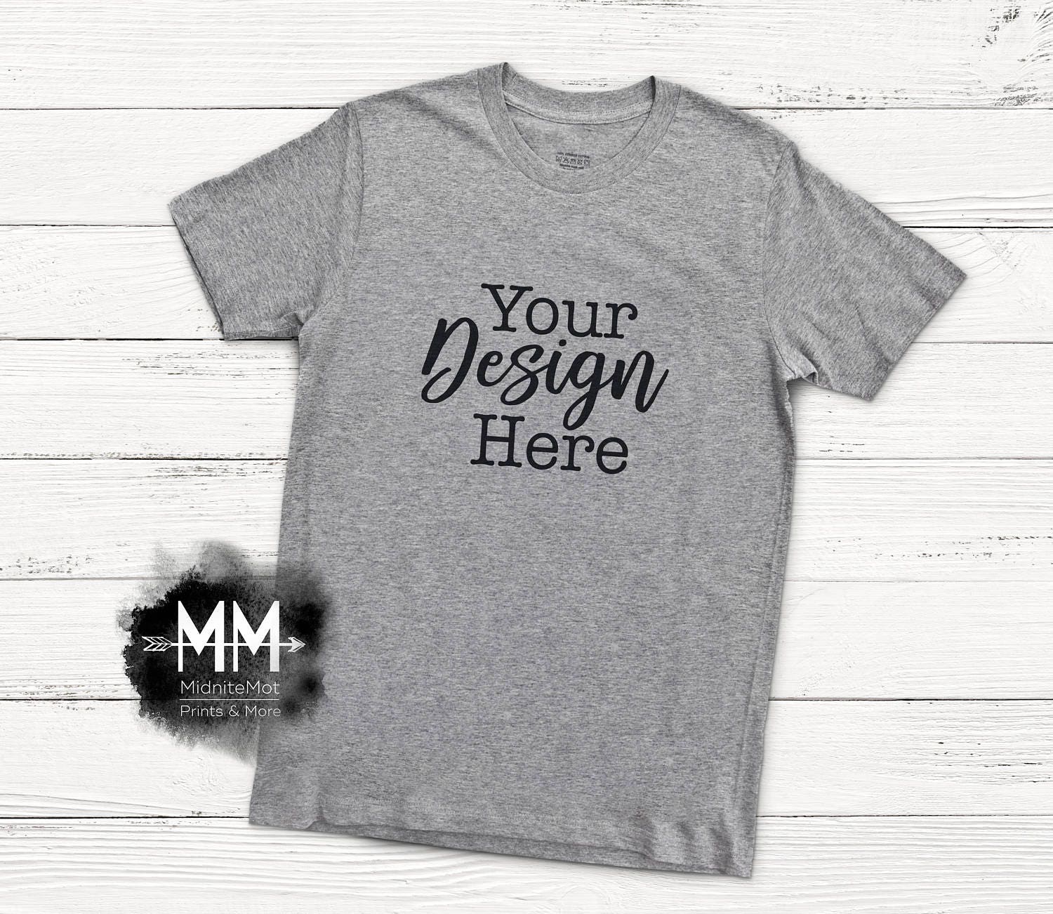 Download Gray T Shirt Mockup Gray Shirt Flat Lay Display Short Sleeve Etsy