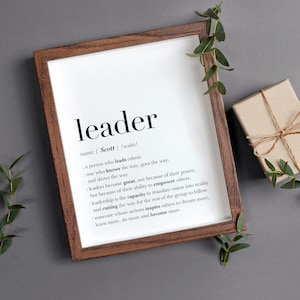 Personalized Boss Gift, Thank You Gifts For Boss, Promotion Gift for Men, Mentor Gift for Women, Leadership Gifts, Leader Gift with Frame
