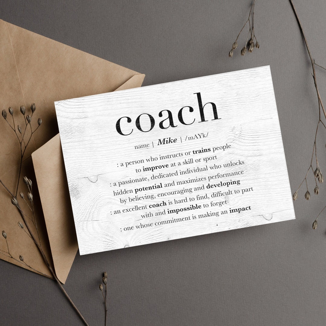 Personalized Basketball Coach Card Custom Mentor Thank You Etsy