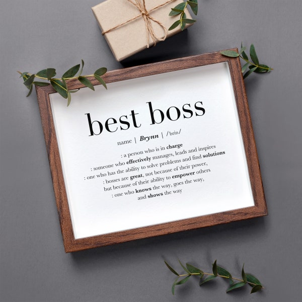 Custom Boss Gift PRINTABLE, Bosses Day Gifts For Men, Boss Gift for Her, Thank You Boss Retirement, Appreciation Gift Boss Lady Definition