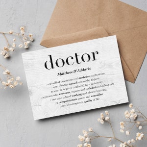 Personalized Doctor Card, PRINTABLE Thank you Card for Doctor, Doctor Retirement Card Happy Doctors Day Card for Physician Appreciation Gift