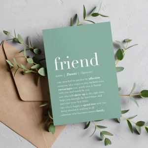 Cartão de aniversário do melhor amigo, presente personalizado do melhor amigo, presente personalizado para impressão para o melhor amigo, cartão de agradecimento do amigo, ideia de presente da dama de honra