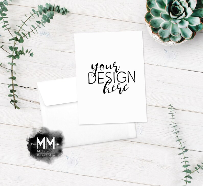 Download White Envelope Greeting Card Mockup Rustic Invite Mockup | Etsy