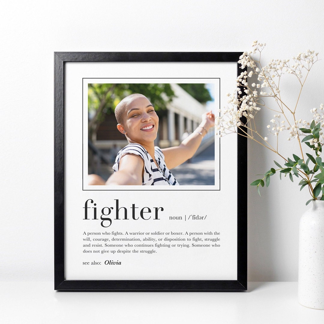 Personalized Friends Name Wall Decor Fighter Definition Wall Etsy