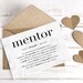Personalized Mentor Card, Gift for Boss, Custom Mentor Thank You Card, Custom Mentor Gift for Women, Mentor Appreciation, Retirement Card 
