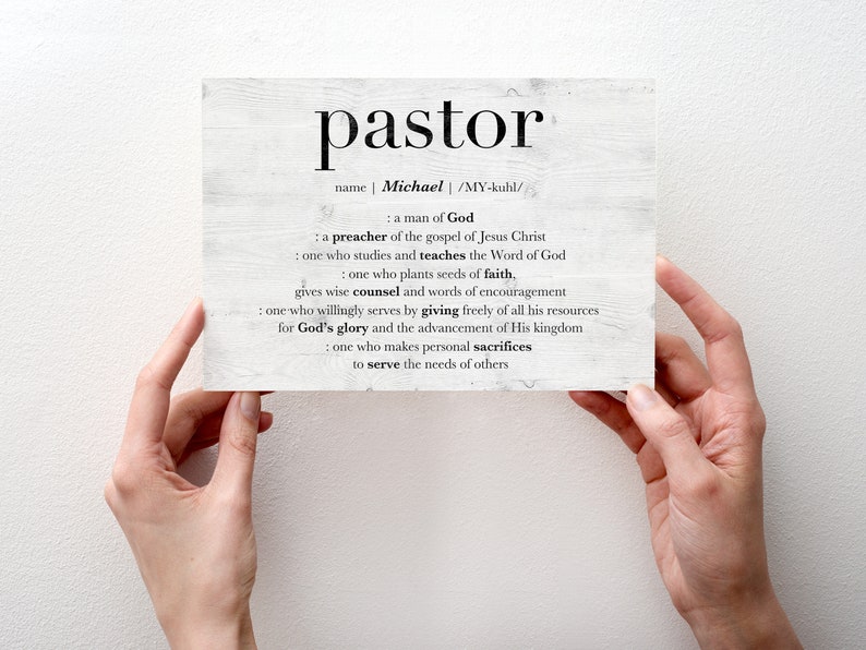 Pastor Thank You Card Custom Pastor Appreciation Gift Etsy
