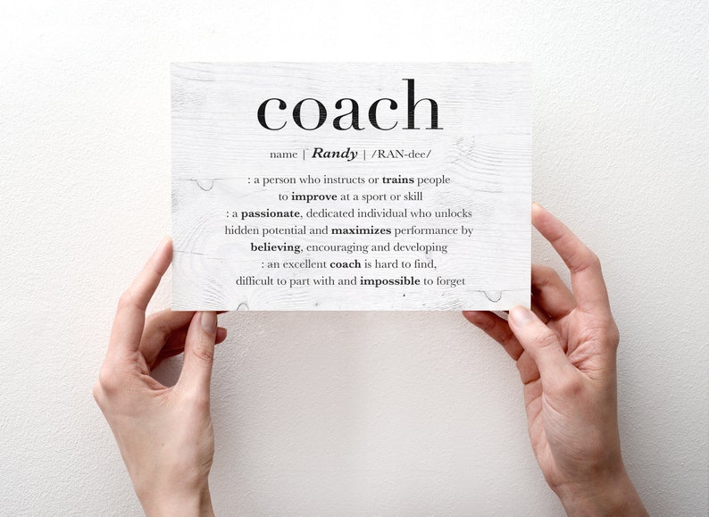 Personalized Basketball Coach Card Custom Mentor Thank You Etsy