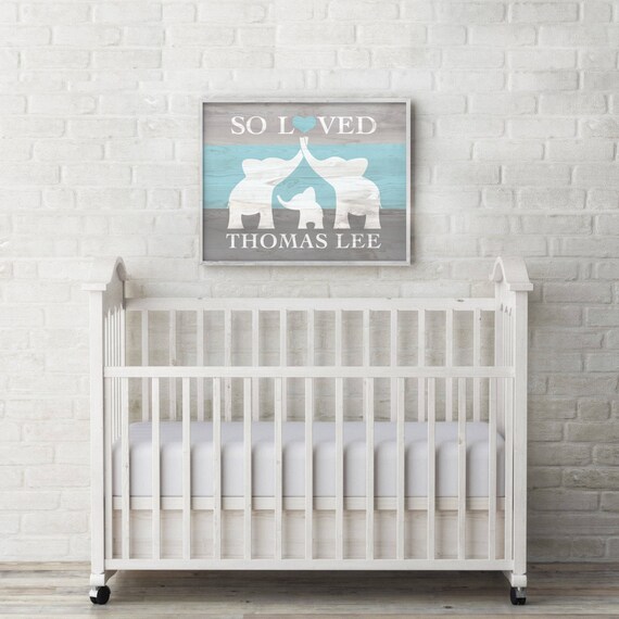 baby nursery name wall art