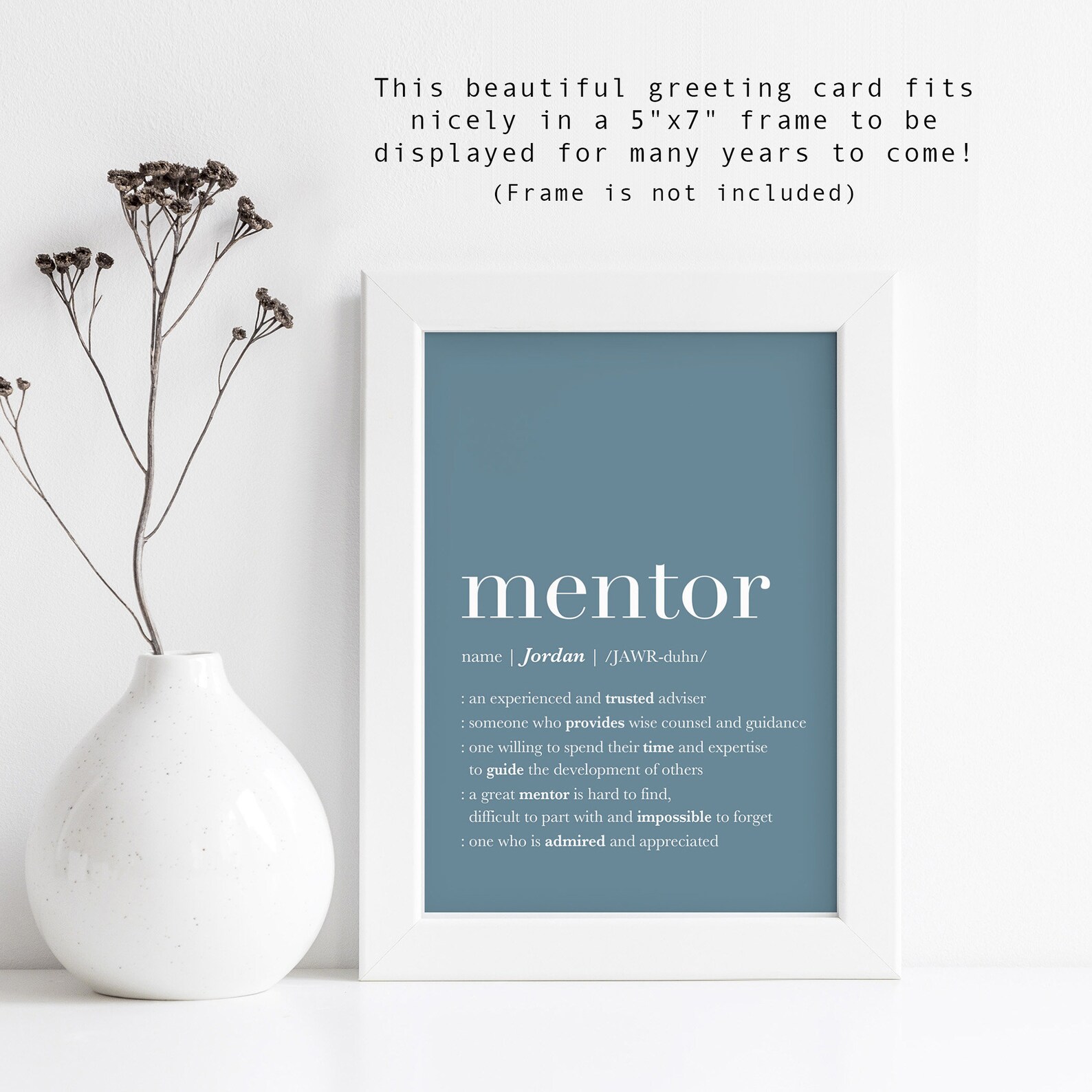 Custom Mentor Thank You Card Mentor Gift for Women Thank You Etsy